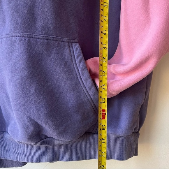 East Coast Lifestyle Colorblock Hoodie XL Unisex Purple Pink Teal Anchor Patch - Picture 6 of 8